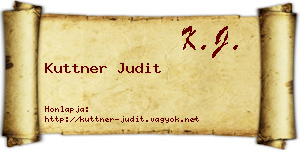 Kuttner Judit névjegykártya